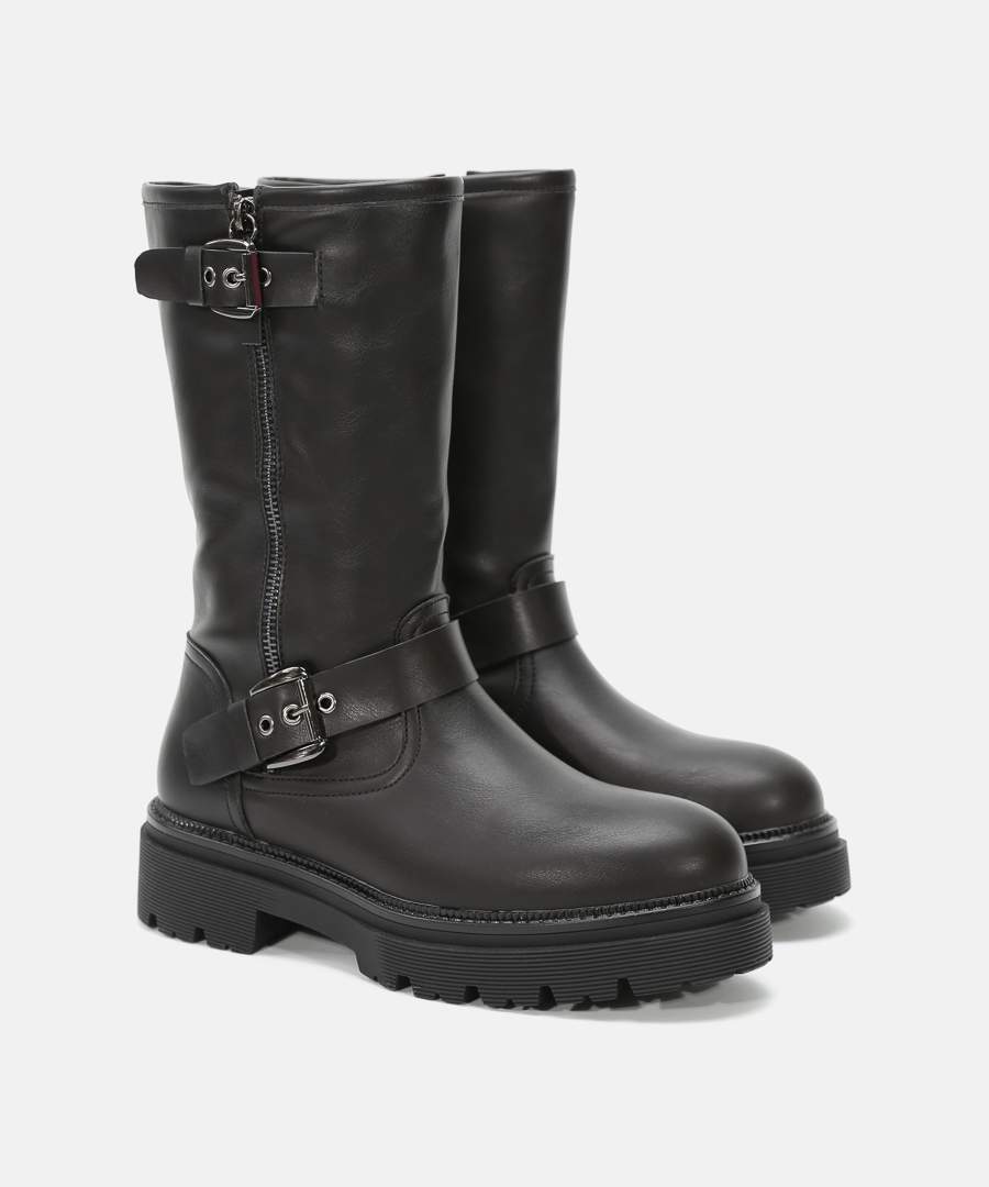 Botas biker pretas image number null